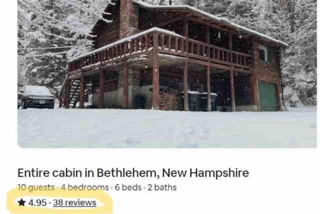 Family-Focused & Pet-Friendly Log Cabin With 4Br 2Ba Sleeps 10 伯利恒 外观 照片